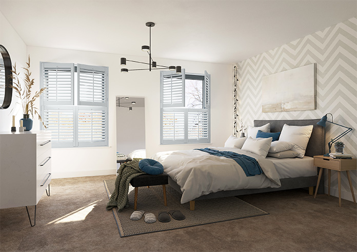 Kensington, Cloud Grey - Tier on Tier Plantation Shutter - Image 7